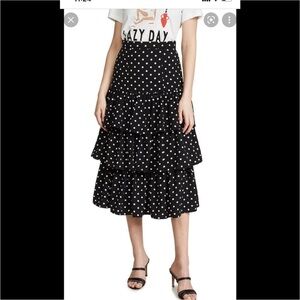 Cinq a sept Rowena polka dot skirt